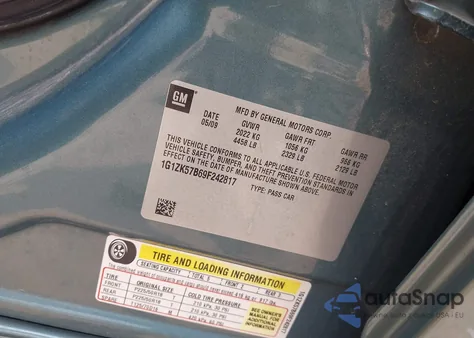 2009 Chevrolet Malibu Ltz from USA, damaged, VIN 1G1ZK57B69F242817